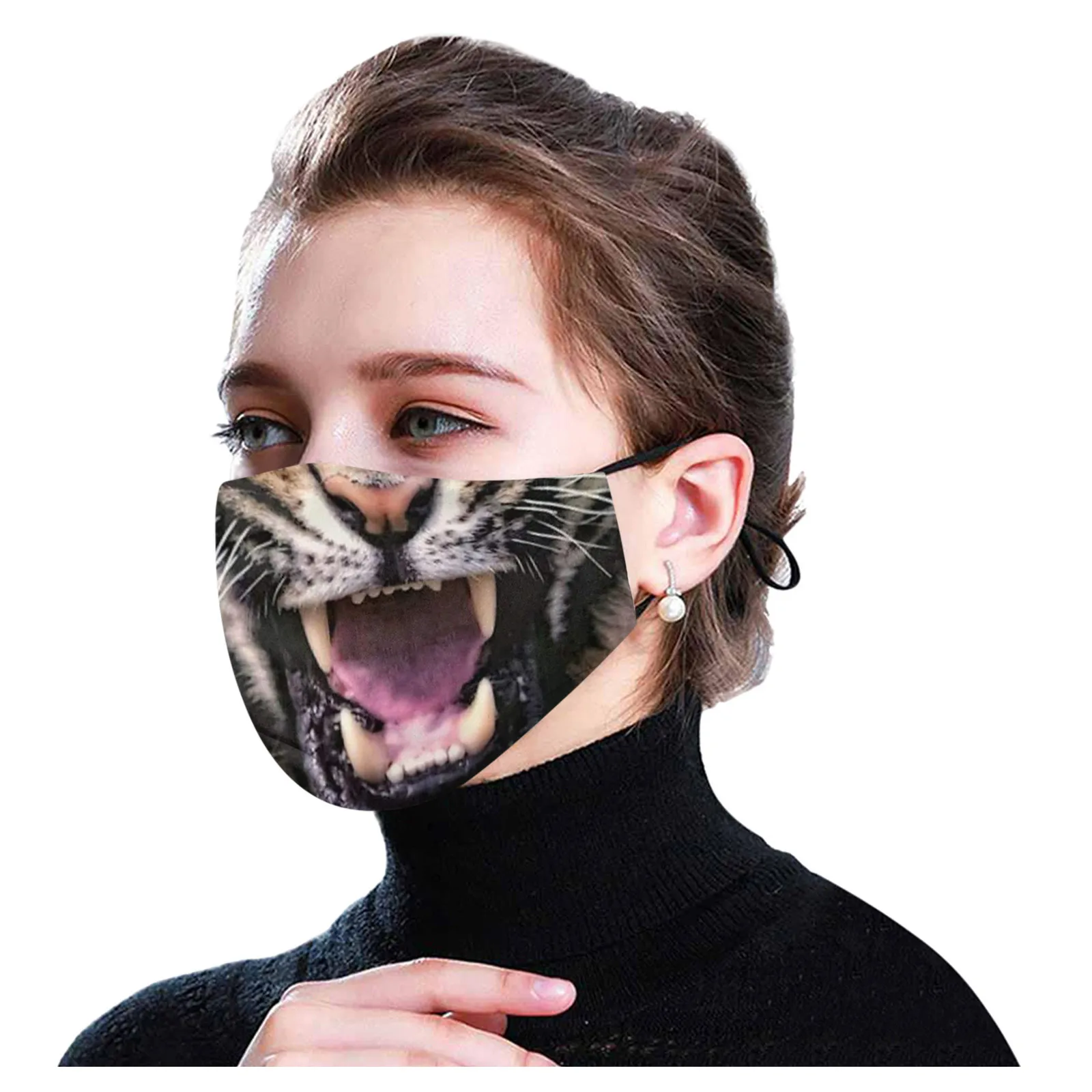 

Adult Unisex Animal Printing Face Mouth Mask Adjustable Sport Outdoor Reusable Protection Mouth Mask mondkapjes wasbaar /28