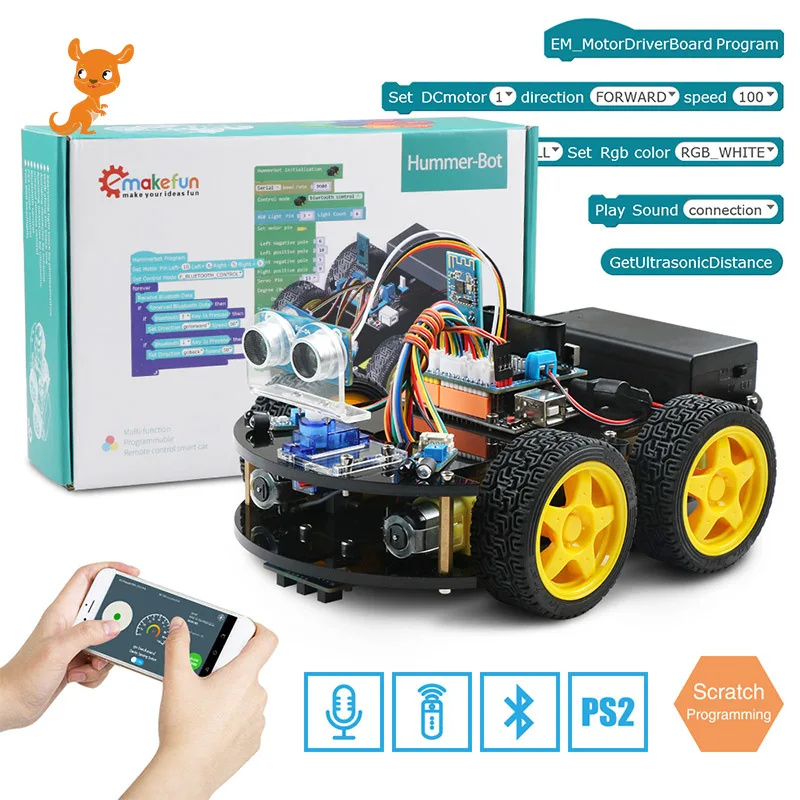 Emakefun для Arduino робот 4WD автомобили приложение RC дистанционное управление Bluetooth