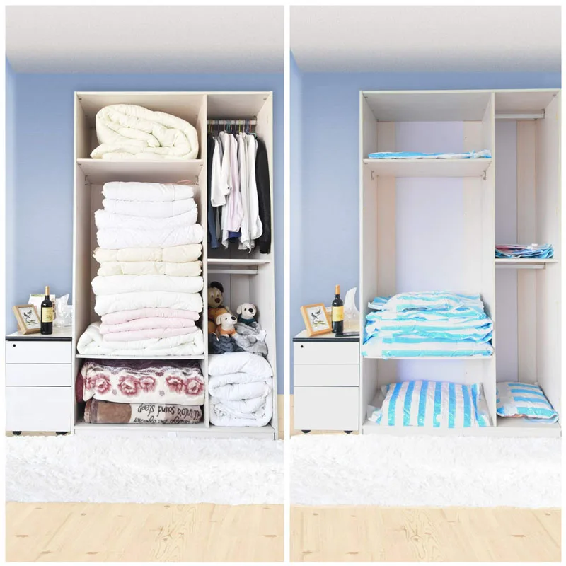 Вакуумные мешки для хранения одежды одеял подушек стеганых компактного размера