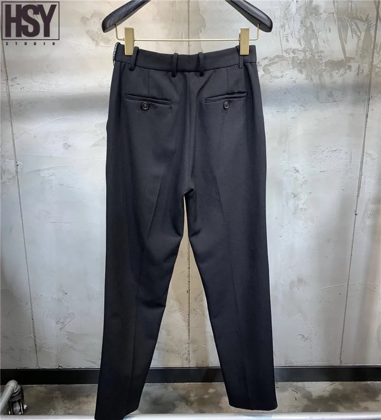 2019 Осень Зима Новый женский высококачественный Элегантный Джокер черный костюм