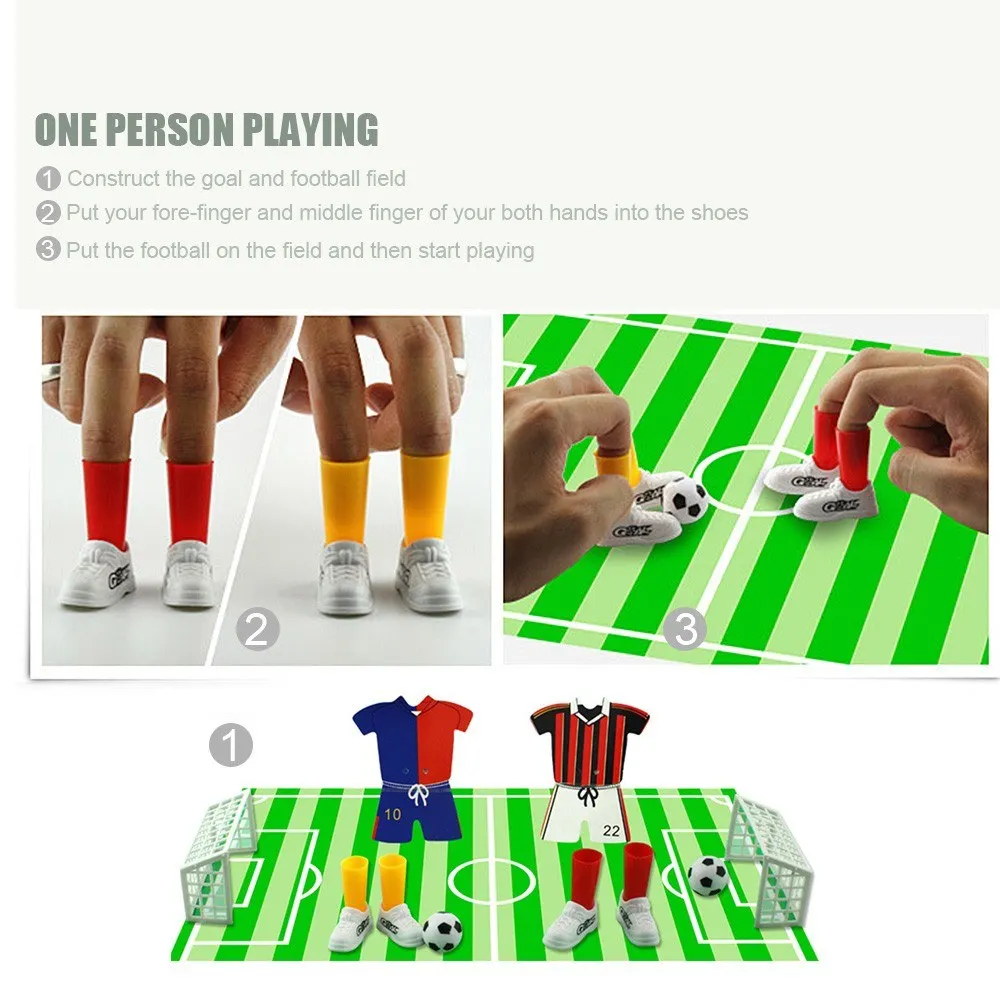 

Mini Soccer Game Finger Toy Football Match Funny Table Game Set with Two Goals