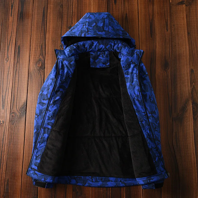 Куртка мужская зимняя камуфляжная с капюшоном размера плюс LXL2XL3XL4XL5XL6XL7XL8XL |