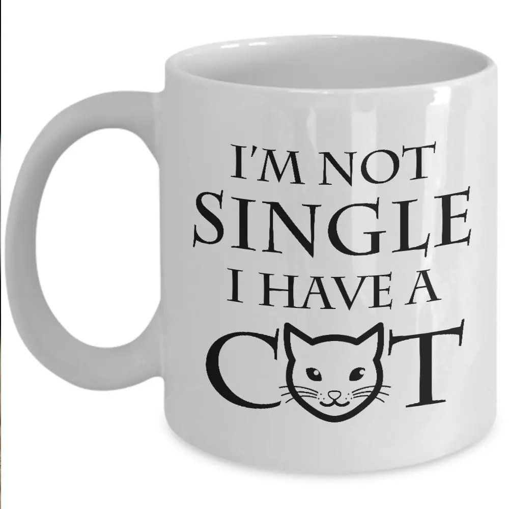 Я не один у меня есть кот 10 унций чашки-смешной безумный леди рюмочка | Дом и сад