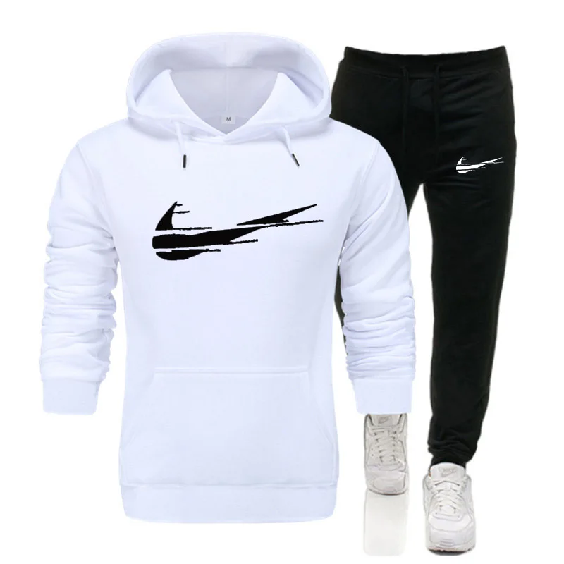 

Hooded Men's Sweater Spring And Autumn New Trend Leisure 2021 Spring Sports Suit Men's Wear A Handsome Match