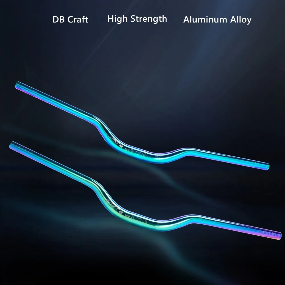 

Colorful MTB Handlebar Bicycle Rise Bar AM XC DH Racing Bike Mountain Road Bike RainbowHandlebar 6 Degree Rise 55mm 31.8x780mm