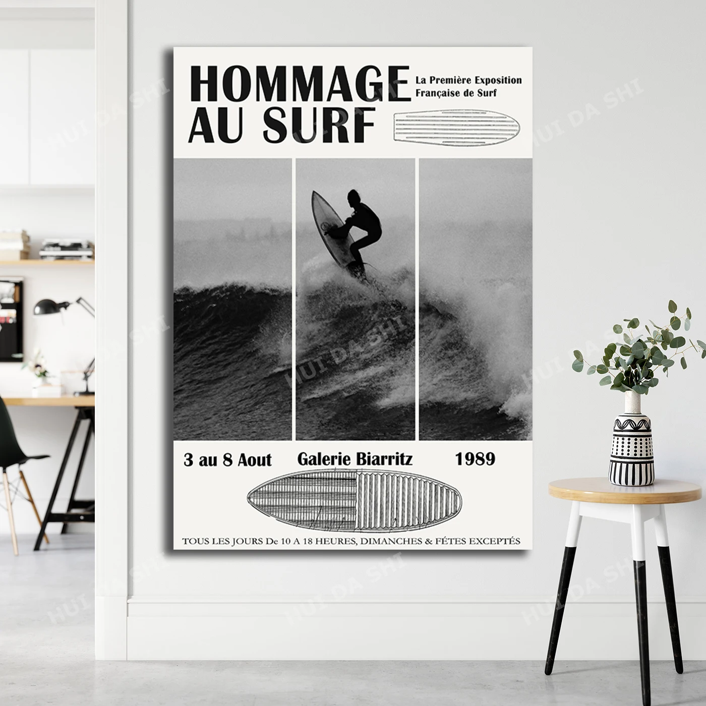 

Surfing Exhibition Poster Surfing Poster Biarritz Surfing Print