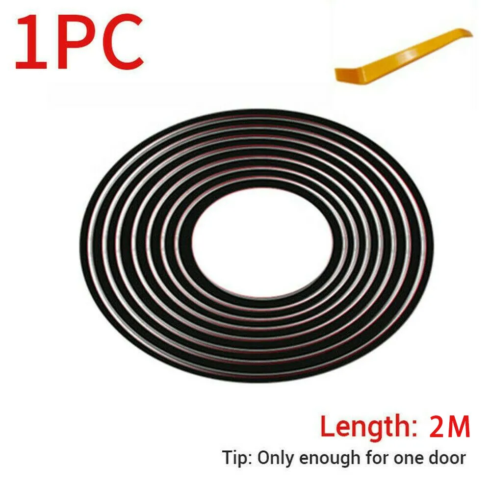 

2meters 2M Sealed Strips Trim V Shape Weatherstrip Car Door Side Moulding Rubber