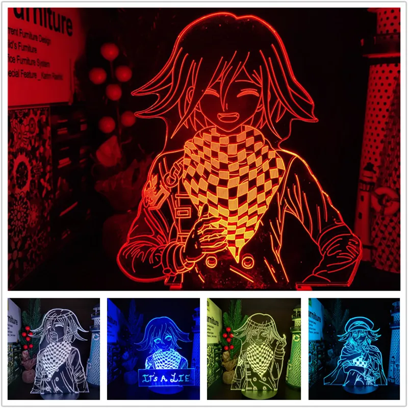 

Anime 3D Night Light Danganronpa Kokichi Oma Anime Figure LED Lamp Home Decoration Manga Figure Neon Luminaria Lampara Lampe