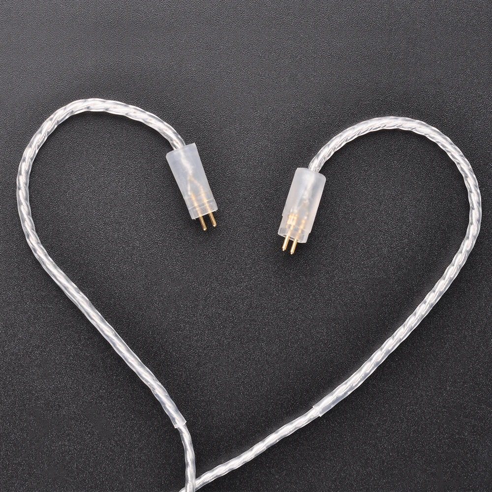 Плотным верхним ворсом KZ ZS3 ZS4 ZS5 ZS6 кабель 2pin 0,75 мм обновлен с серебряным покрытием кабель наушников обновления кабель для наушников Наушники KZ ZS4 ZSA ED16