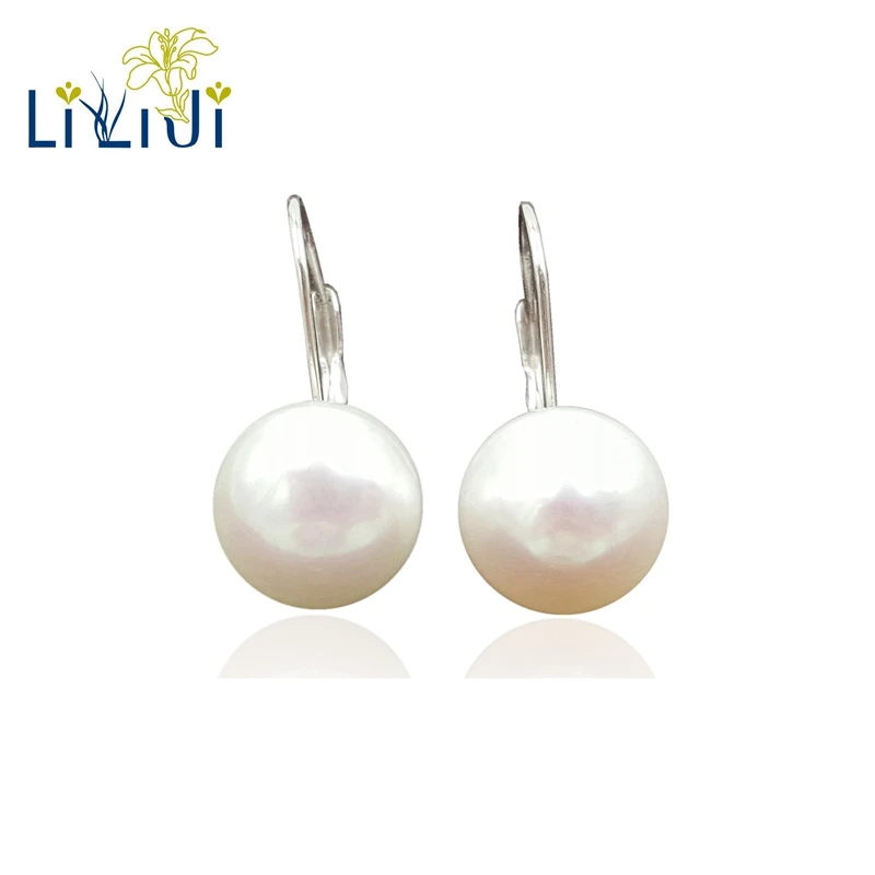 

LiiJi Unique Real Freshwater Pearl 10-11mm 925 Sterling Silver Earring