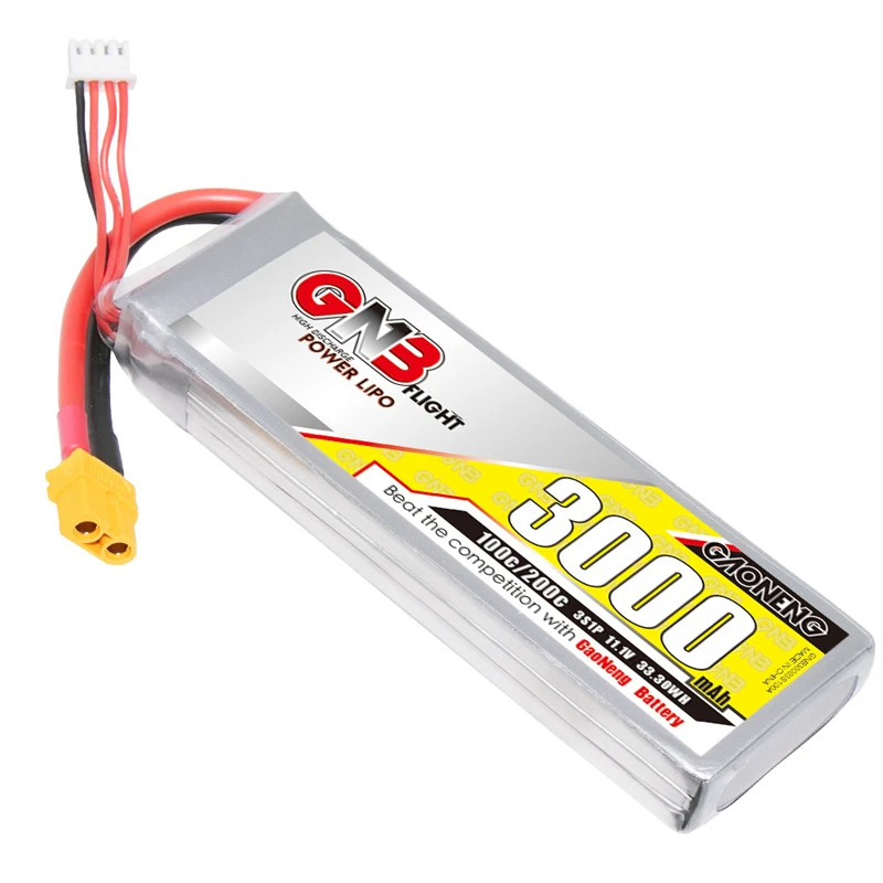 1-2PCS GNB 50C/100C HV 3S 11.1V 3000mAh Lipo Battery With XT60 XT90 T Plug For FPV Drone RC Helicopter Car Boat UAV Parts | Электроника