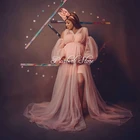 Длинное платье для беременных Pretty Pink, пикантное ТРАПЕЦИЕВИДНОЕ женское платье с открытыми плечами для дня рождения, вечеринки в честь рождения ребенка, женское платье для фотосессии