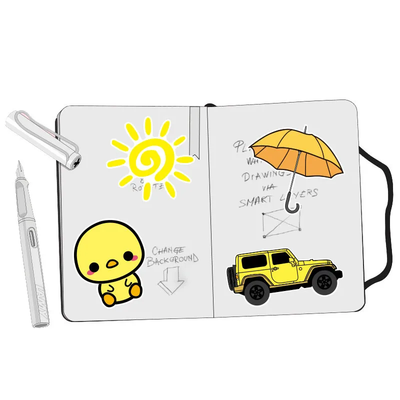 5 шт./компл. милые водонепроницаемые наклейки желтая утка из ПВХ|Наклейки для