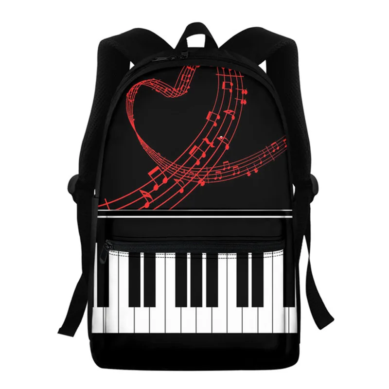 

2021 Детские рюкзаки, школьные ранцы, забавная сумка для книг с клавиатурой пианино и принтом музыкальных нот, дорожные сумки, рюкзак для дево...