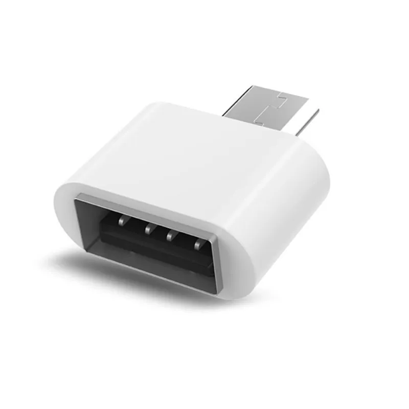 White 50 шт. Android телефон OTG адаптер, USB к Micro USB Мини OTG штекер Android Мобильный Расширение памяти чтение u-диск подключение мышь ключ - Цвет: White