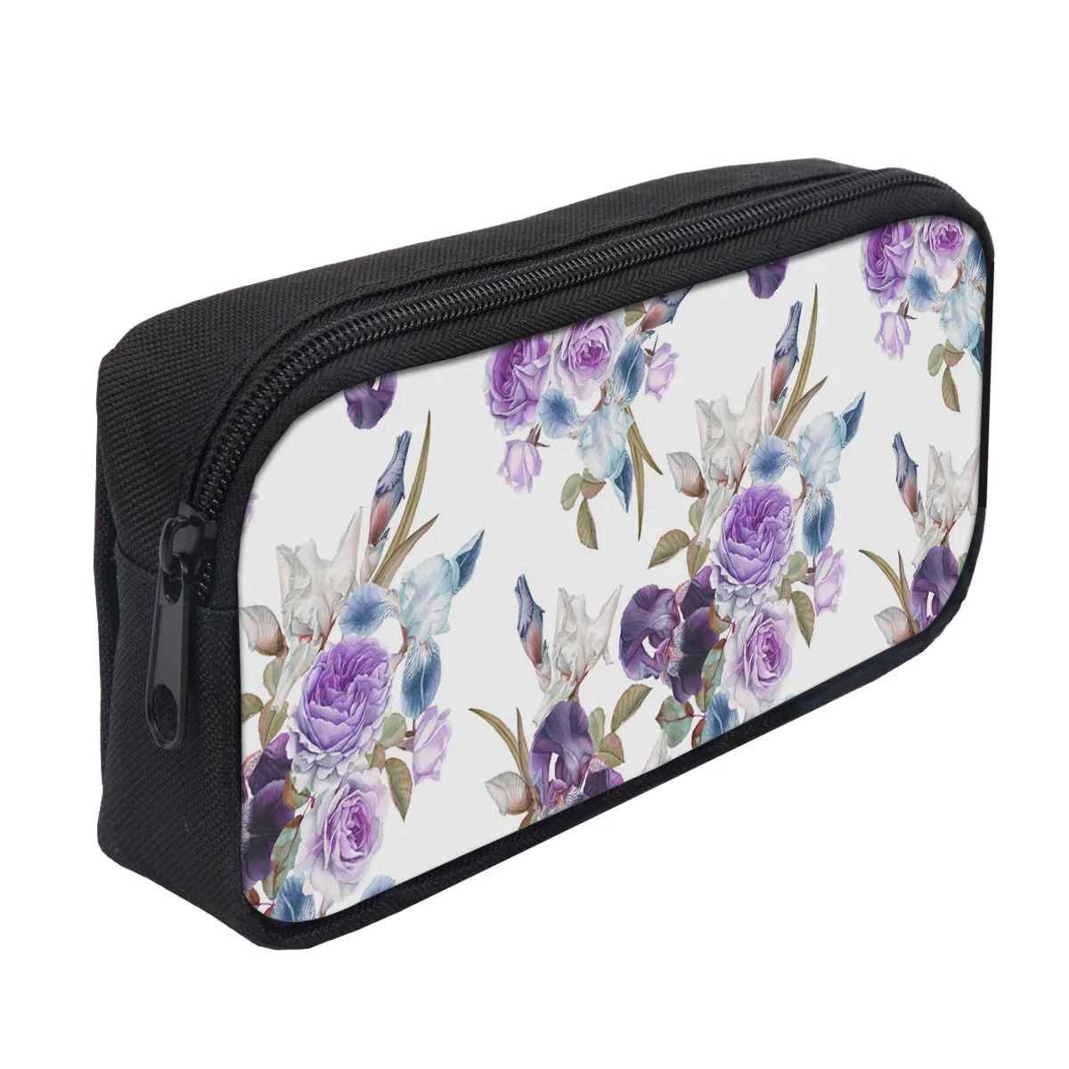 Косметичка с фиолетовым принтом Радужки женские косметички пенал чехол для