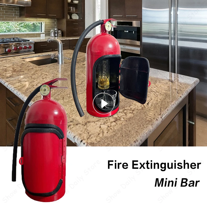 

Fire Extinguisher Mini Bar Novelty Wine Wine Storage Box Creative Wine Storage System Personality Men's Gift Christmas Souvenirs