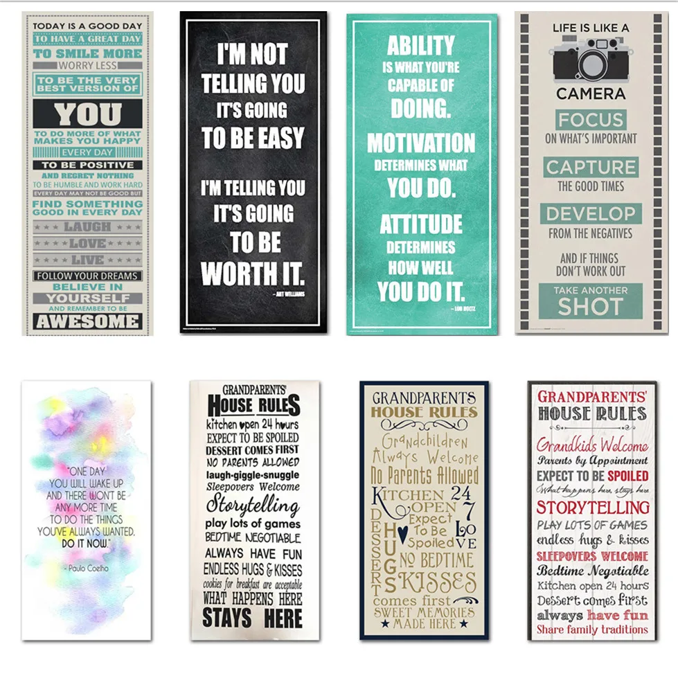 

Motivational Inspiring Quotes Wall Art Canvas Painting Posters And Prints Black White Wall Pictures For Living Room Office Decor