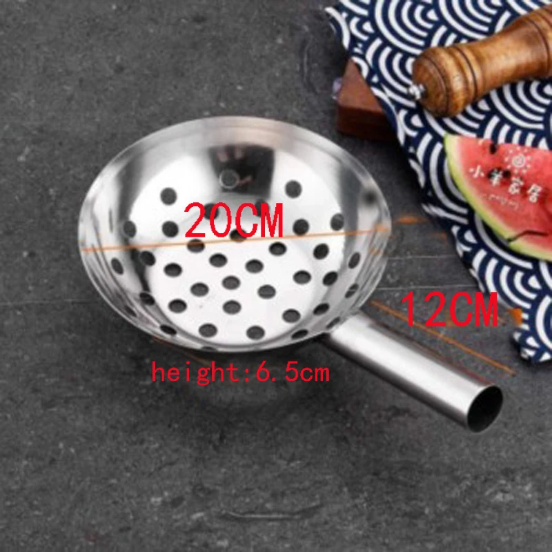 Нержавеющая сталь с ручкой морепродукты мясо лапша большой протекающий ковшовый