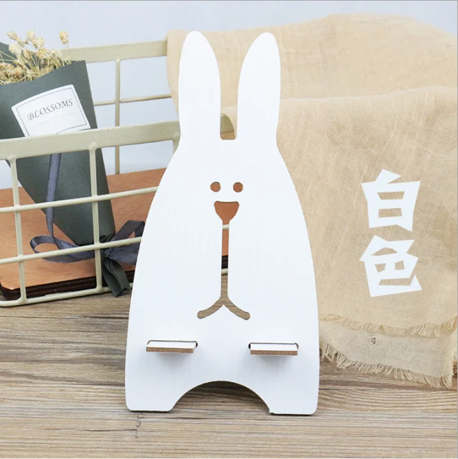 white Настольный держатель для мобильного телефона, кронштейн, подставка, полка, ленивый артефакт, корейский мультфильм, милый, портативный, креативный, студенческий, офисный - Цвет: white