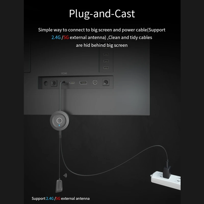Беспроводной HDMI адаптер 4K Ultra HD WiFi потоковый медиаплеер для iPad/IOS/Android/PC/проектор |