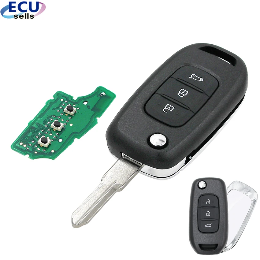 3BTN дистанционный ключ PCF7961 4A чип для Renault Kadjar Captur Megane 3 2013 2017 433 МГц CWTWB1G767 VAC102|Ключ от