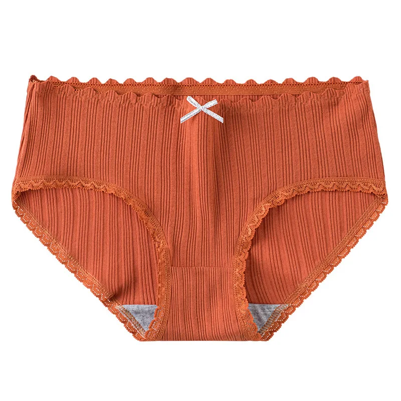 

3pcs Woman Panties Mid Waist Pure Cotton Bow Briefs Women Sexy Ladies Breathable Underwear Sexy Panties