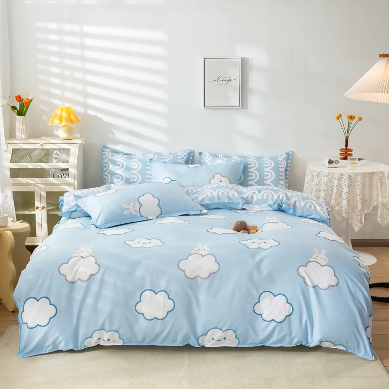 

Family Nordic Quilt Cover 3/four-piece Set Home Textile 240x220,Duvet Cover 150x200 180x220 With Pillowcases Bed Sheet Double