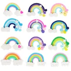 Красивые Радужные облака кекс торт Топпер флажки для торта десерт украшение для выпечки на свадьбу День рождения товары для украшения торта
