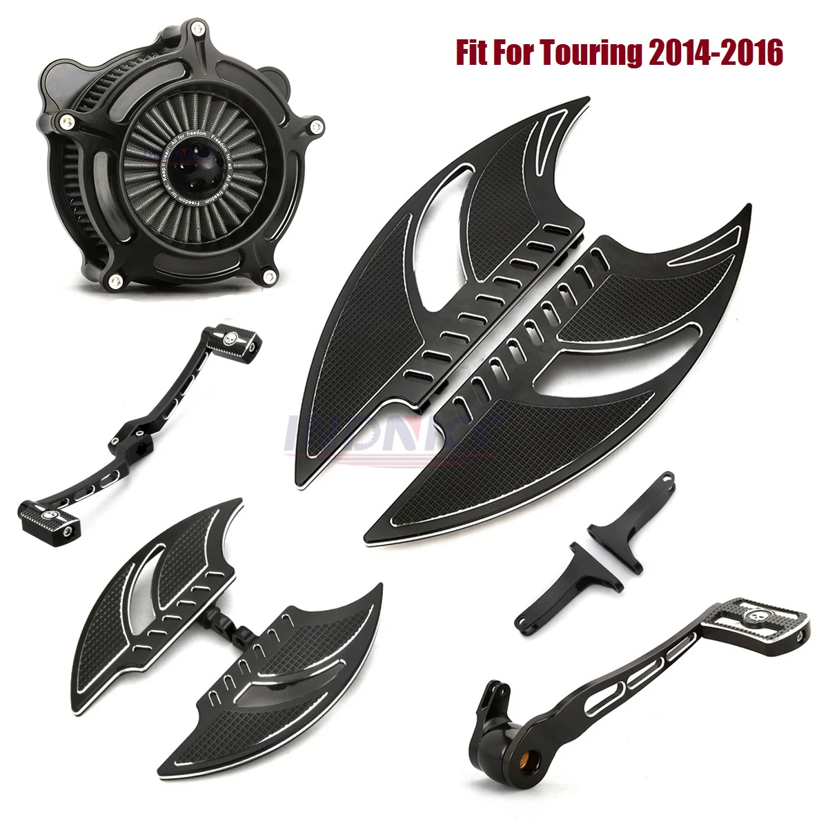 

Черные напольные лезвия, подножки, рычаги переключения передач, тормозные рычаги, воздушный очиститель, фильтры для harley 2014-2016 Road glide FLTR FLHX FLHR ...