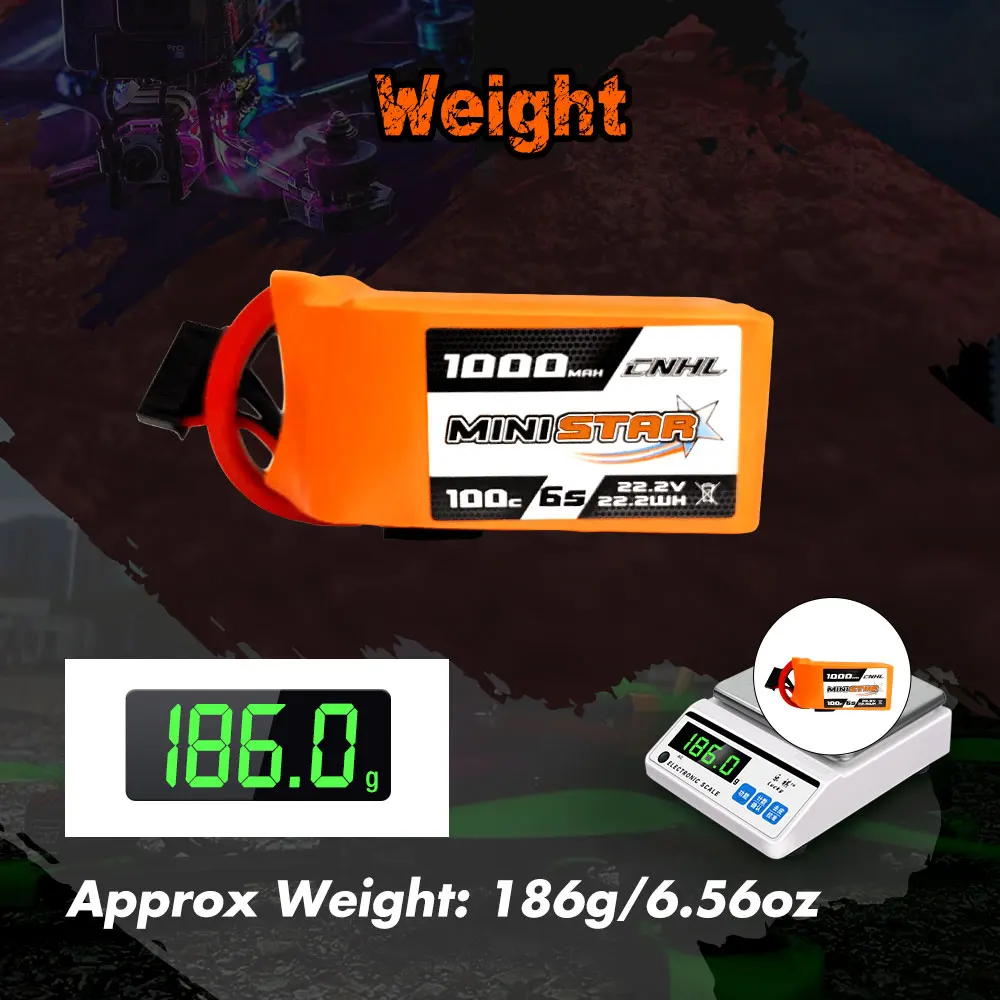 2 шт. аккумулятор CNHL Lipo 6S 22 в 1000 мАч с для мини дрона радиоуправляемого