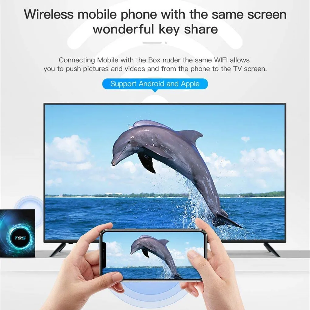 4 ядра ТВ коробка большая Ёмкость телевизионный приемник для Android 10 0 HD2.0 Media Player