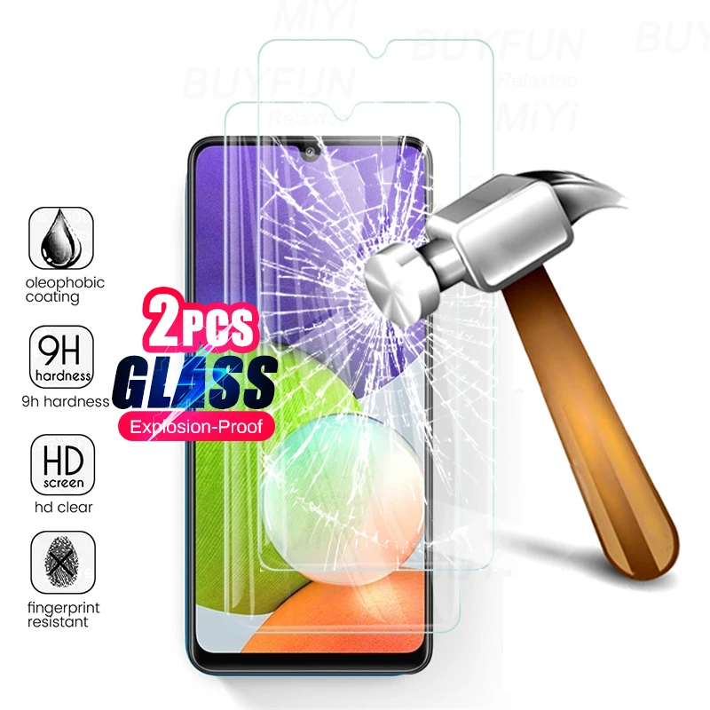 

Защитное стекло для Samsung Galaxy A22 GalaxyA22 A 22 2021 4G SM-A225F/DS 6,4 дюйма, защитные пленки для экрана телефона, защитная пленка, покрытие, 2 шт.