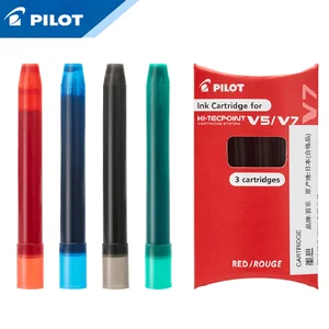 Резервуар для гелевых ручек PILOT V5, сменный пакет для гелевых ручек, подходит для BXS-ICBXC-V5 чернил на водной основе, красный, синий, зеленый, четыре цвета