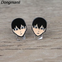 bg390 dongmanli 1 pair anime boy cute earring stainless steel earring jewelry stud earrings gifts girl boy