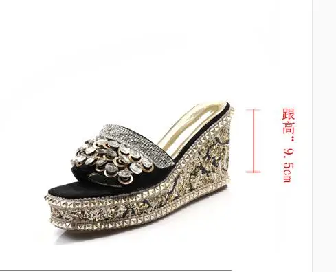 

Pearls Slides Women Sandals Heel Slippers Torridity Sandal Shoes Handmade Bohemia Crystal Female Outdoor Shoes Slippers Slides