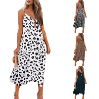 women%e2%80%99s summer casual suspender dress fashion leopard bandage backless mid length dress