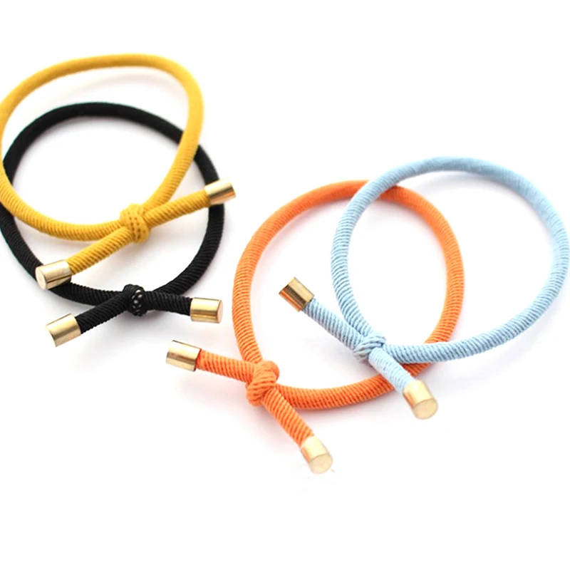 

10PCS Women Elastic Hair Rubber Bands High Quality Girls Hair Bands Hair Scrunchies Gold Plated Hair Accessories Hair Gum/Tie