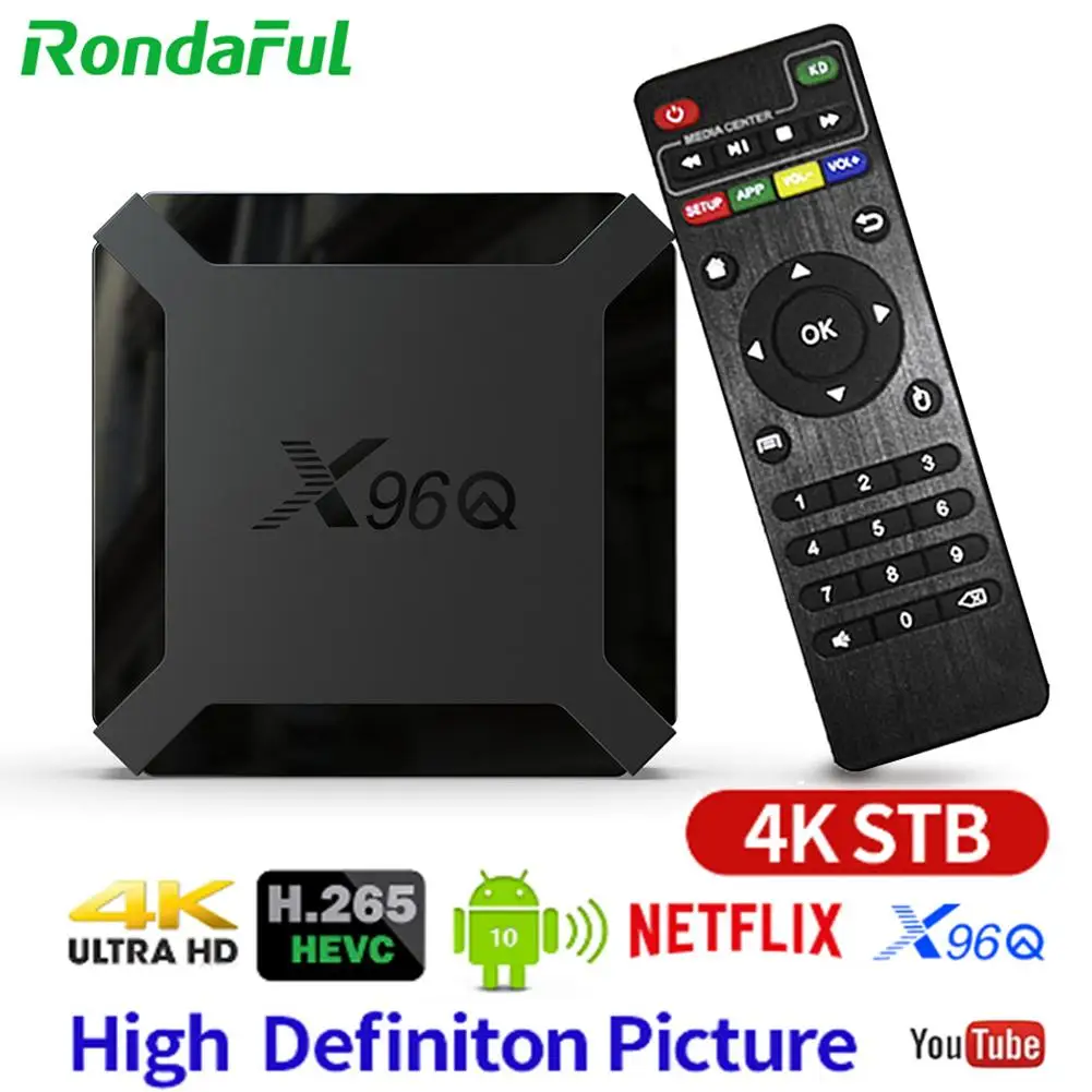 X96Q ТВ Box Android 10 Декодер каналов кабельного телевидения быстрый удобный цифровой 3D