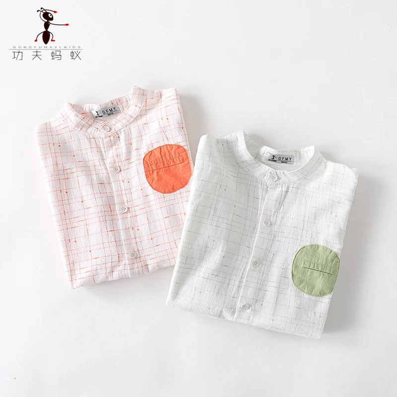 

GFMY New Fashion Cartoon Style Boy's Shirts 2 Colors Casual Kids Blouses For Spring SUMMER Children Kids Clothes Boys Shirts