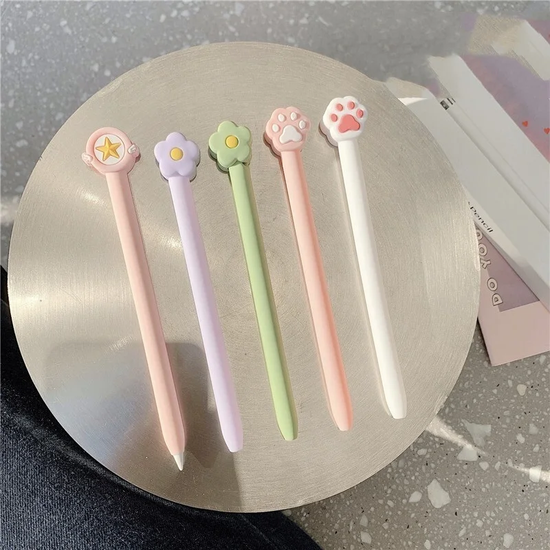 

Cute Cat Claw For Apple Pencil 2/1 Case For iPad Tablet Touch Pen Stylus Cartoon Protective Sleeve Cover Flower Pencil Cases