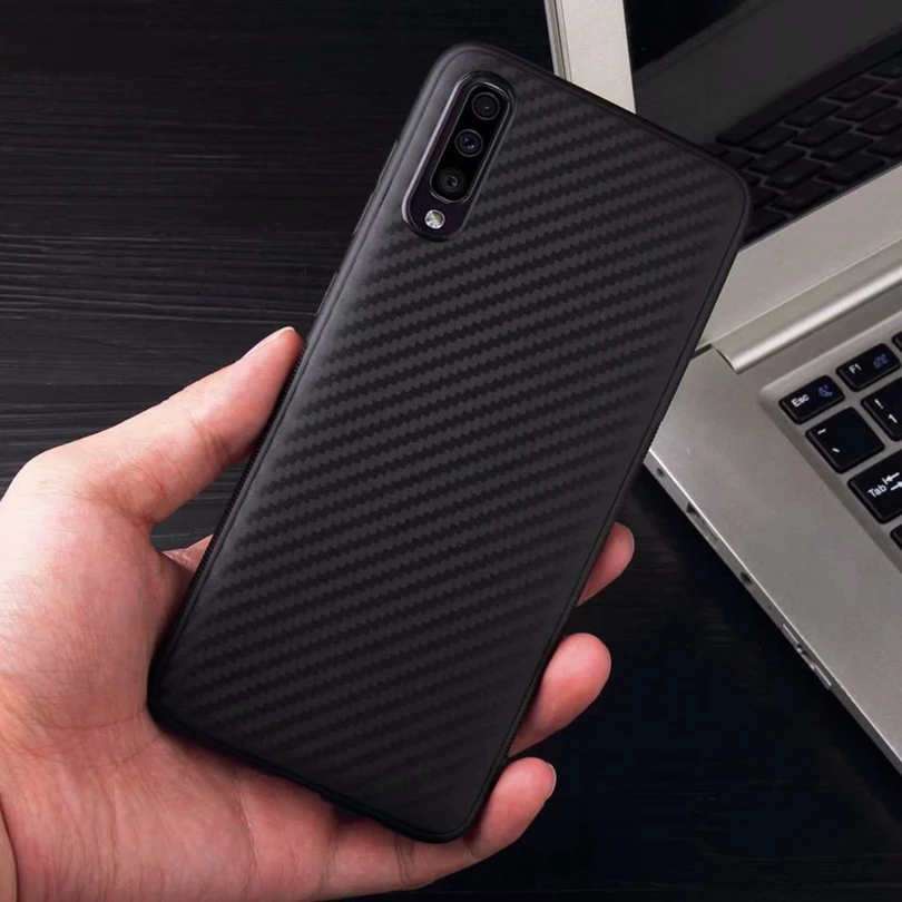 Для samsung Galaxy A 70/A70 чехол из углеродного волокна для A70 Матовый ТПУ чехлы смартфонов