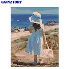 GATYZTORY DIY Цифровая живопись по номерам, картина, пейзажные наборы, ручная роспись, уникальный подарок для детей, ручная работа