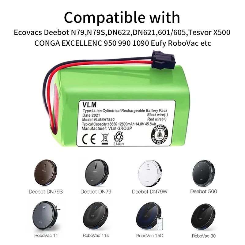 18650 14 4 V 2600mAh сменная батарея для Deebot N79S N79 DN622 Robovac 11 11S Max Conga Great 990 IKOHS S15 | Электроника