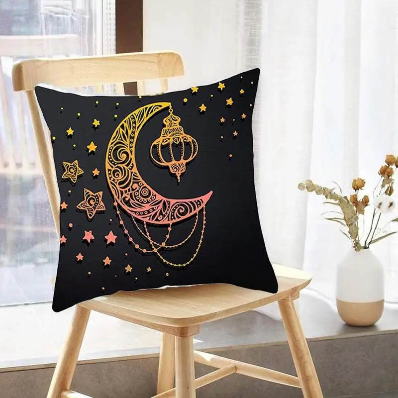 

Modern Minimalist Black Gold Flower Pillowcases Striped Family Cover Cushion Decoration Car For Sofa Throw Square Home Pill A1C6