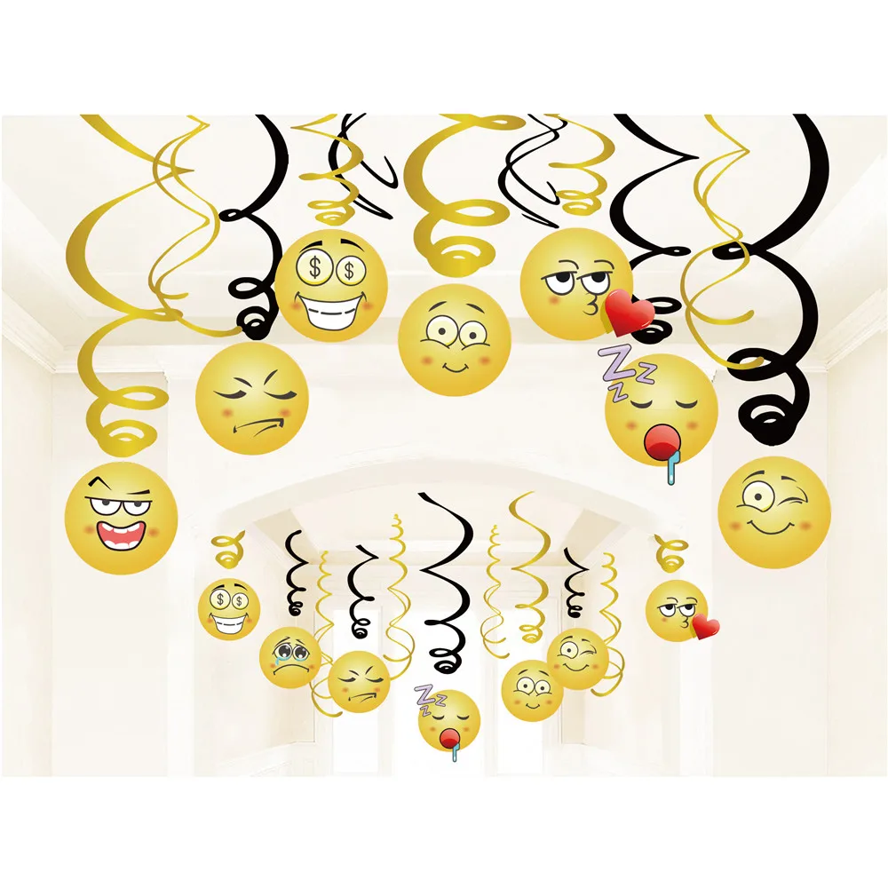 30 шт. веселые подвески для дня рождения с вихревым вихрем детского душа ПВХ