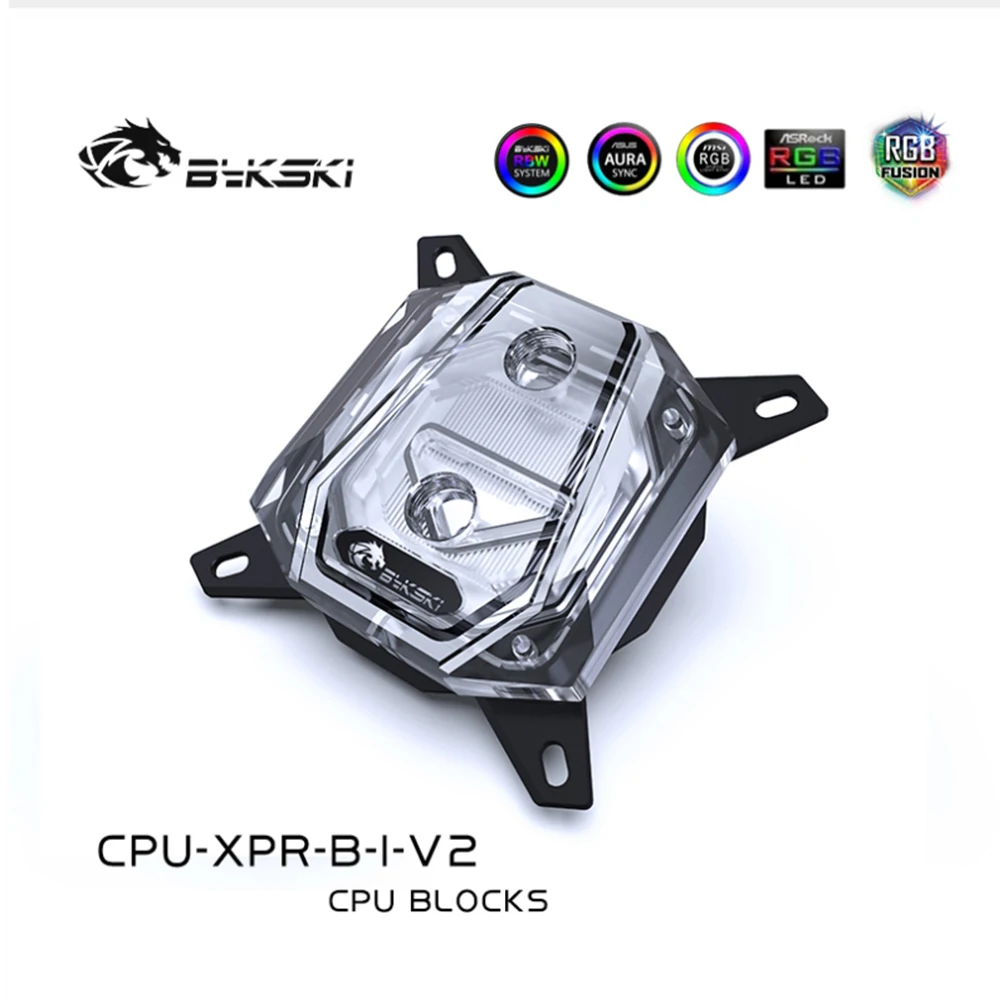 Bykski прозрачная Процессор воды блок для INTEL LGA 1366/1156/1155/1151/1150/2011/2066 кулер RGB 12В/5В Медь