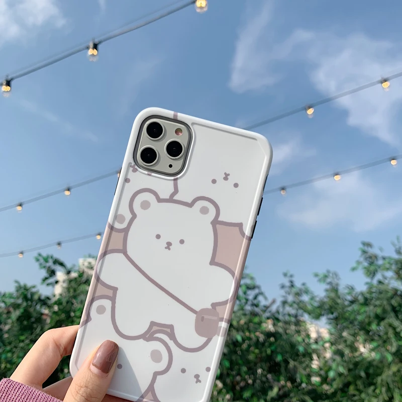 Мягкий силиконовый чехол для телефона с милым мультяшным медведем iPhone 11 |