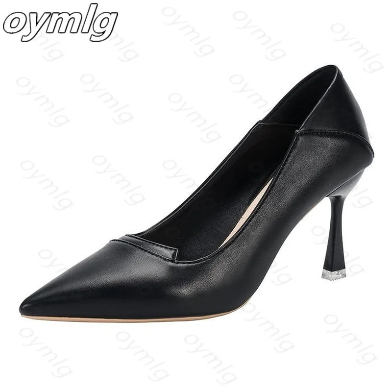 

2021 Spring Women Sexy Shoes High Heels Female Slip On Elegant Black Work Office Lady Pumps Zapatos De Mujer Tacon