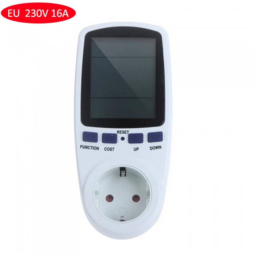 230V 16A Wattmeter Digital LCD Energy Meter Current Voltage Analyzer KWh Power Watt Electricity Switch Socket Monitor EU | Инструменты